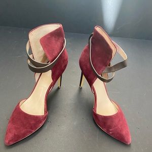 Elegant Burgundy Suede Heels